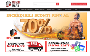 Il sito online di Muscle Mafia