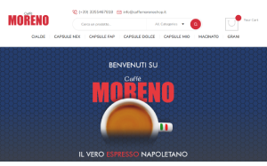 Il sito online di Caffe Moreno