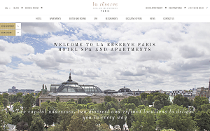 Il sito online di La Reserve Paris