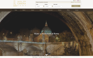 Il sito online di Hotel Canova Roma