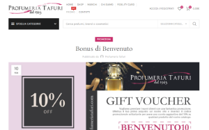 Il sito online di Profumeria Tafuri