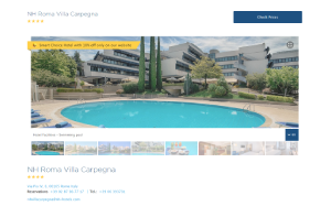 Il sito online di NH Roma Villa Carpegna