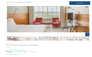 Il sito online di NH Torino Lingotto Congress