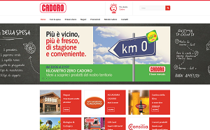 Il sito online di Supermercati CADORO