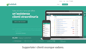 Il sito online di Freshdesk