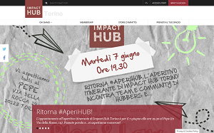 Il sito online di Impact Hub Torino