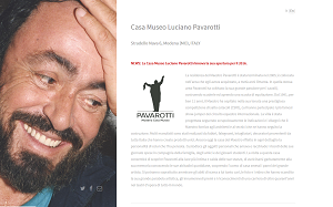 Il sito online di Casa Museo Luciano Pavarotti