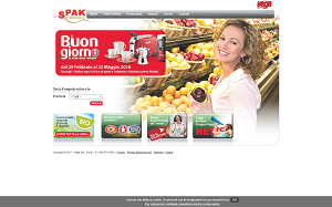 Il sito online di Spak Supermercati