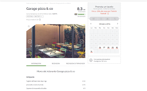 Il sito online di Garage pizza & Co