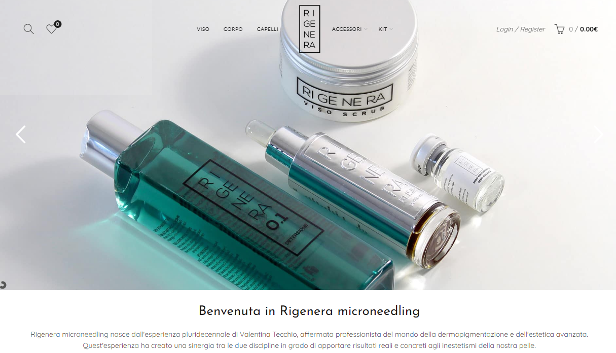 Il sito online di Rigenera Microneedling