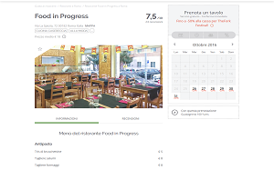 Il sito online di Food in progress