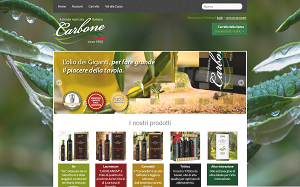 Il sito online di Olio Carbone