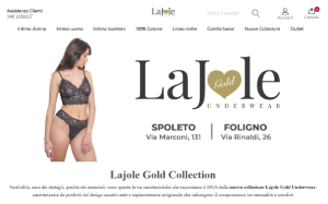 Visita lo shopping online di Intimo Lajole