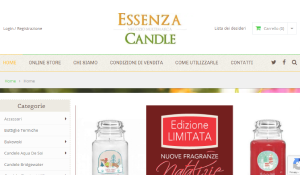 Il sito online di Essenza Candle