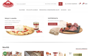 Il sito online di Moretti food