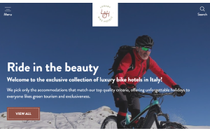 Il sito online di Luxury Bike Hotels