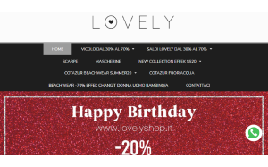 Il sito online di Lovely shop