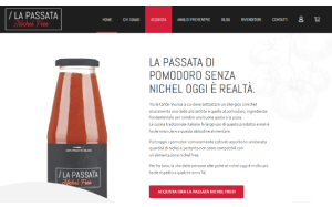 Il sito online di La Passata Nichel Free