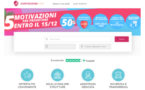 Il sito online di Justvacanze