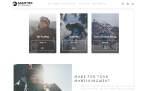 Il sito online di Martini Sportswear