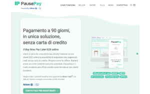 Il sito online di PausePay