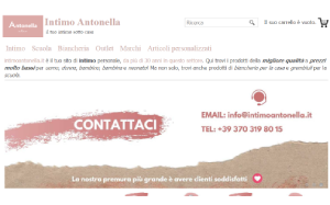 Il sito online di Intimo Antonella