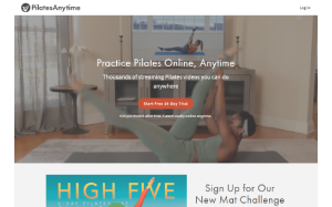 Il sito online di Pilates Anytime