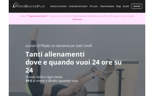 Il sito online di Pilates quando vuoi