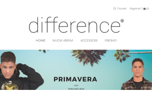 Il sito online di Difference store