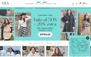 Il sito online di OYA Shop