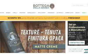 Il sito online di Bottega della Barba