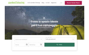 Il sito online di Garden Sharing