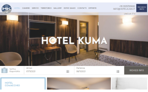 Il sito online di Hotel Kuma