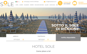 Il sito online di Hotel Sole Riccione