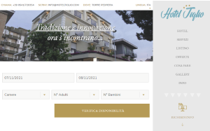 Il sito online di Hotel Tiglio