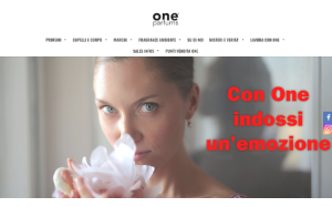 Il sito online di One Parfums