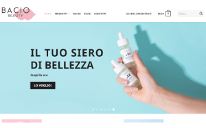 Il sito online di Bacio Beauty