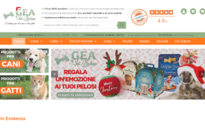 Il sito online di GEA Pet Shop