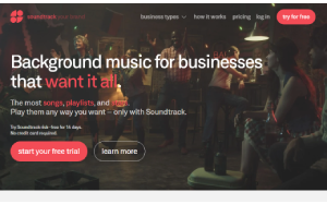 Il sito online di Soundtrack Your Brand