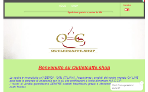 Il sito online di Outletcaffe.shop