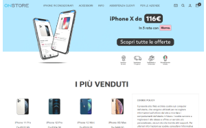 Il sito online di Onstore