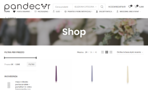 Visita lo shopping online di Pandecor