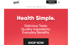 Il sito online di Goli Nutrition