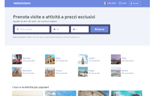 Il sito online di Hellotickets