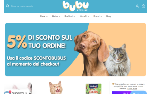 Il sito online di Bubu petshop