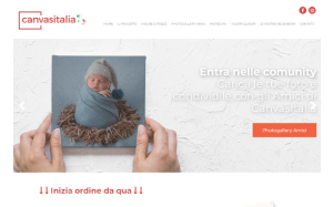 Il sito online di Canvas Italia