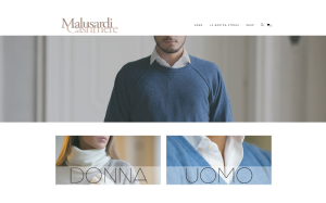 Il sito online di Malusardi Cashmere