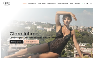 Il sito online di Clara Intimo